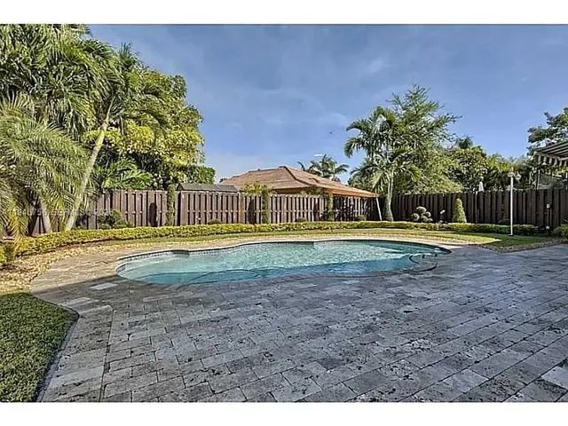 a view of swimming pool with outdoor space