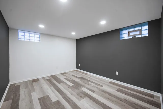 a room with furniture and a fireplace