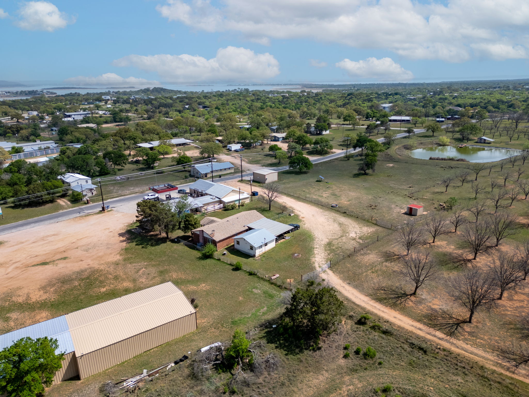 112 Frazier Tow, TX 78672 - Photo 25 of 30 Birds eye view of property with a water view