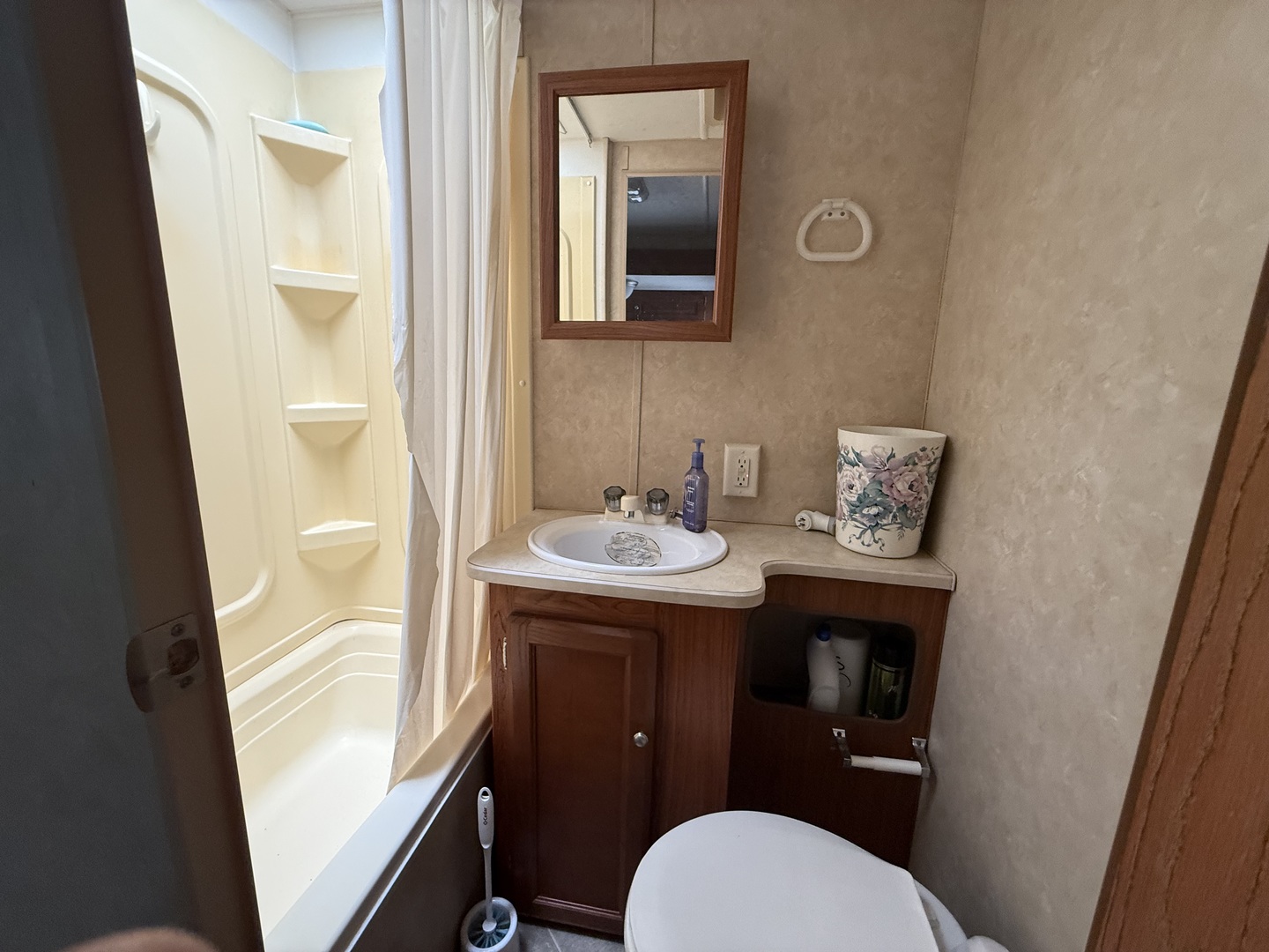 21-191 Woodhaven Lakes Sublette, IL 61367 - Photo 12 of 22 a bathroom with a granite countertop toilet sink and mirror