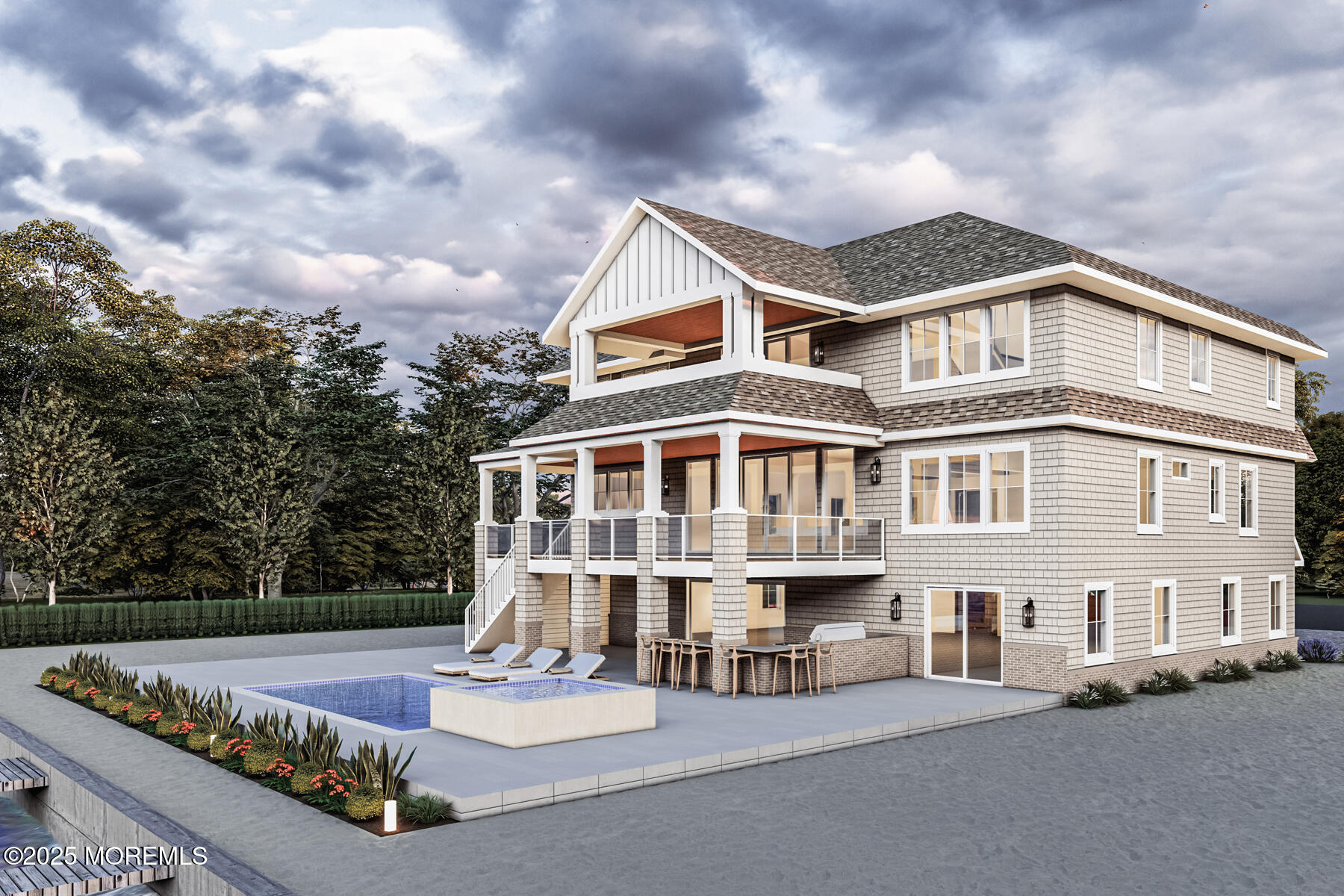 275 Curtis Point Drive Mantoloking, NJ 08738 - Photo 3 of 17 a front view of a house with a yard