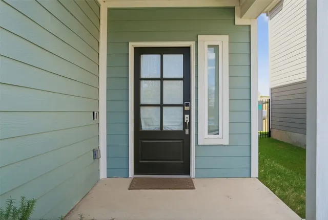a view of front door