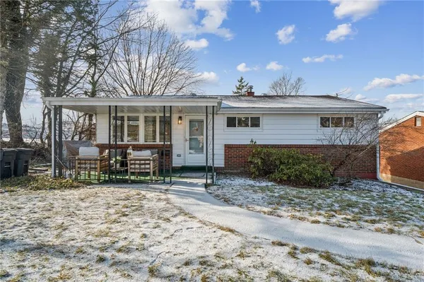 a view of a house with a patio