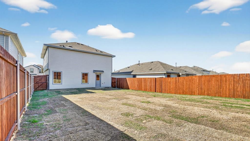 5573 Corduroy Road Krum, TX 76249 - Photo 15 of 16 Backyard - All Home and community information, including pricing, included features, terms, availability and amenities, are subject to change at any time without notice or obligation. All Drawings, pictures, photographs, video, square footages, floor plans, elevations, features, colors and sizes are approximate for illustration purposes only and will vary from the homes as built.
