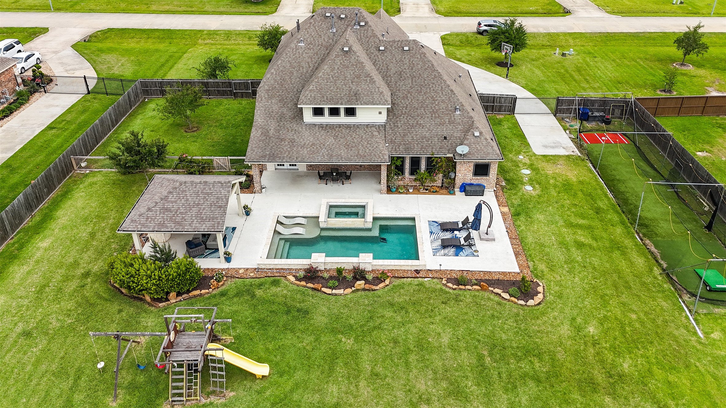 4502 Sunrise Road Baytown, TX 77523 - Photo 42 of 42 an aerial view of a house with a garden