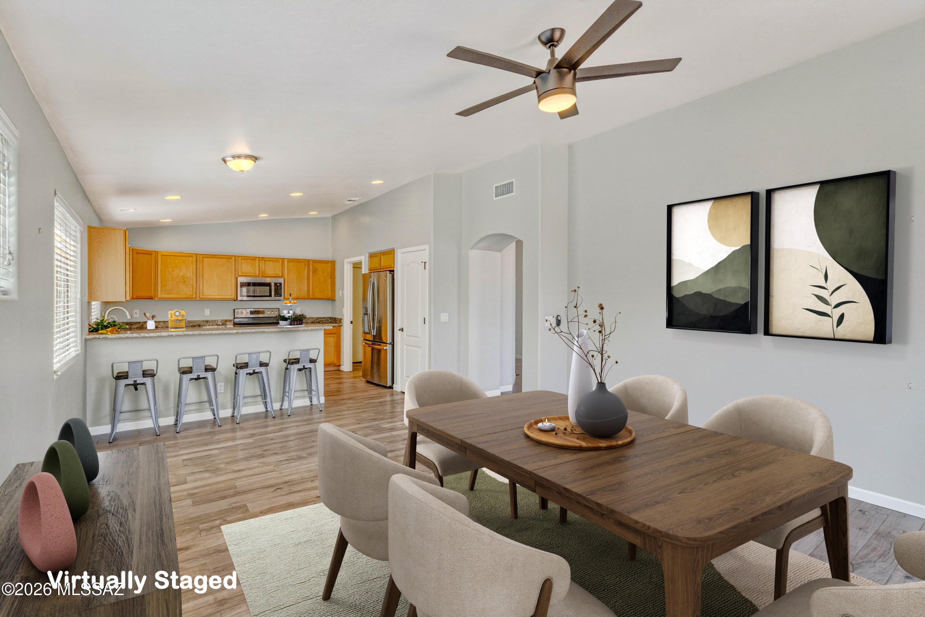 446 West Silvertip Road Tucson, AZ 85737 - Photo 18 of 51 Living Room Leads Into Kitchen