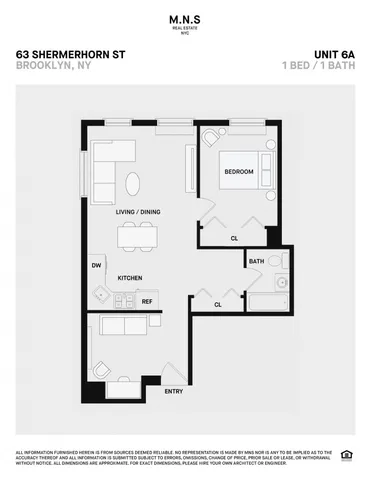 $3,850 | 63 Schermerhorn Street, Unit 6A | Downtown Brooklyn