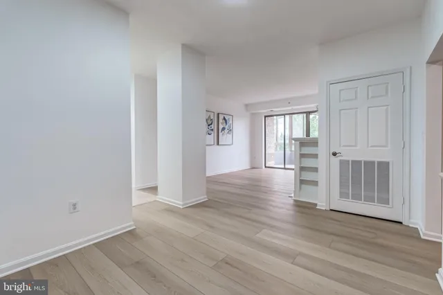 a view of an entryway with a window