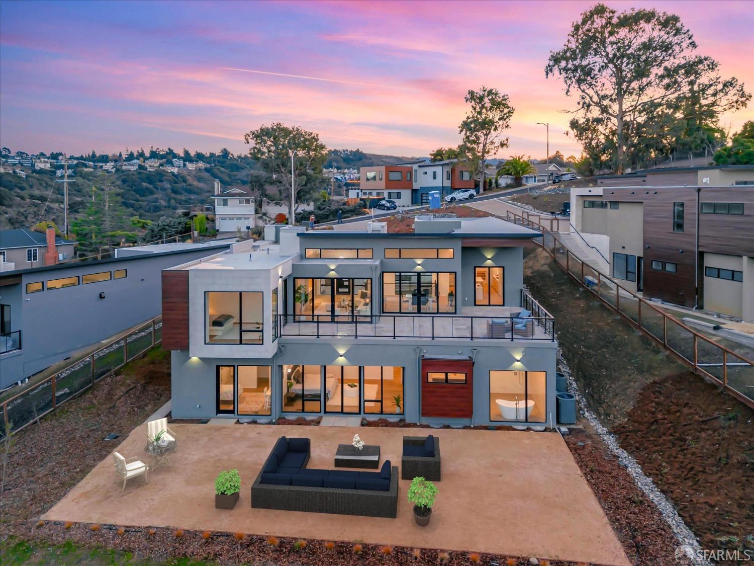 2011 Bishop Road Belmont, CA 94002 - Photo 31 of 35 a front view of a house with a garden and trees