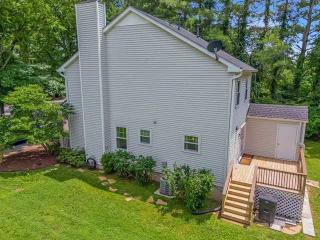 a view of backyard with green space