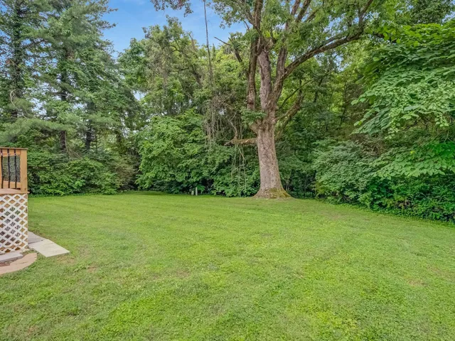 a view of a wooden deck