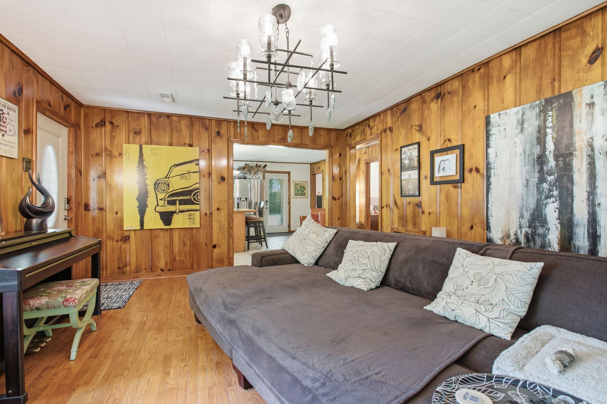 150 Toms Creek Road Linden, TN 37096 - Photo 7 of 23 a bedroom with furniture and a chandelier