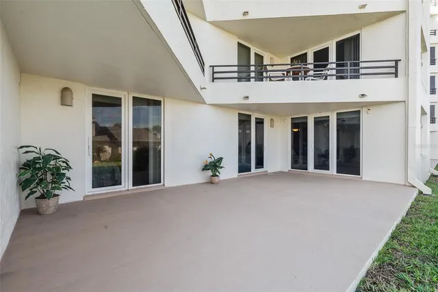 a view of a water with a fountain