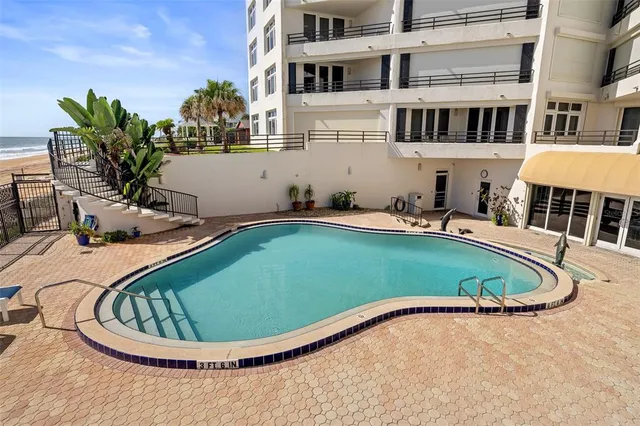 a view of a city and ocean view