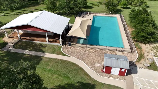 a view of a park with slide