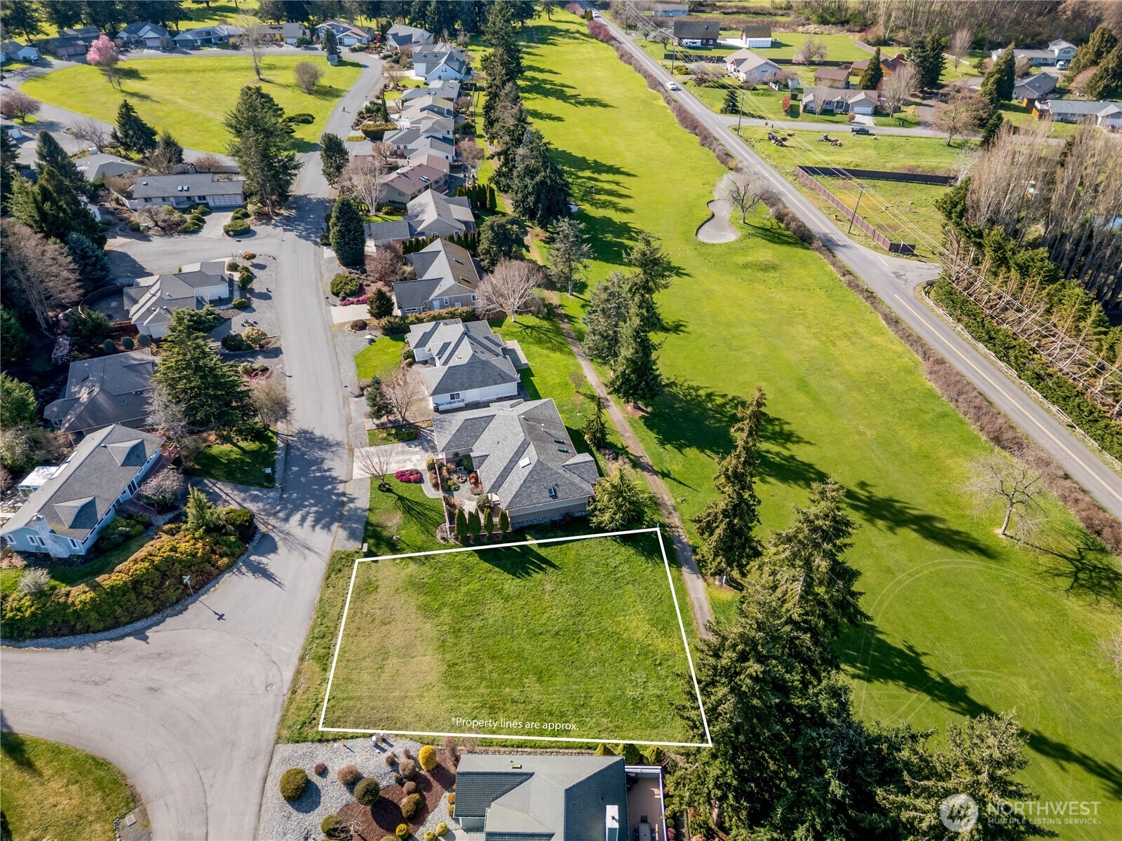 9999 Hurricane Ridge Drive Sequim, WA 98382 - Photo 11 of 12 an aerial view of residential houses with swimming pool