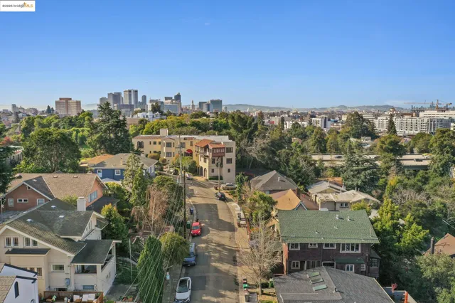 an aerial view of a city