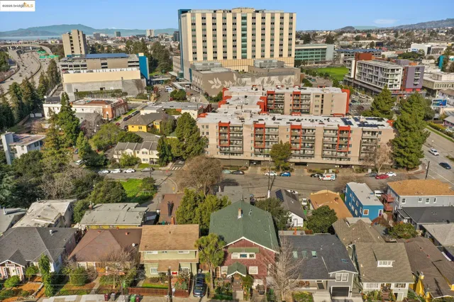 an aerial view of multiple house