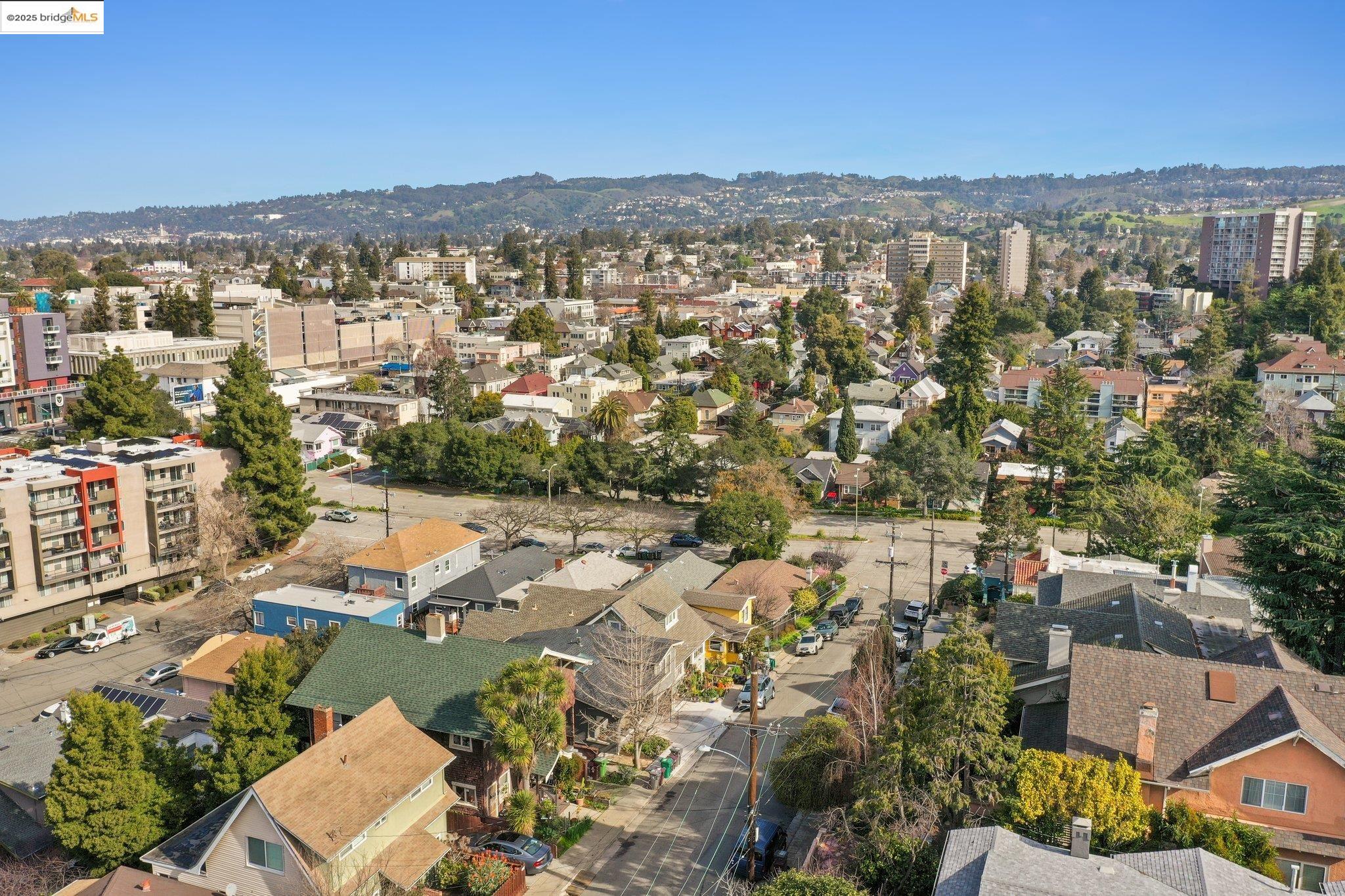 3537 Kempton Way Oakland, CA 94611 - Photo 8 of 17 an aerial view of residential houses with outdoor space