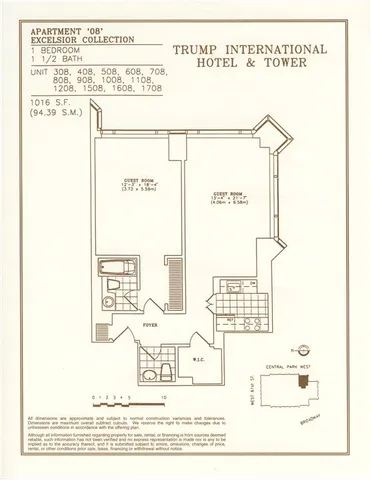 $2,050,000 | 1 Central Park West, Unit 808 | Upper West Side