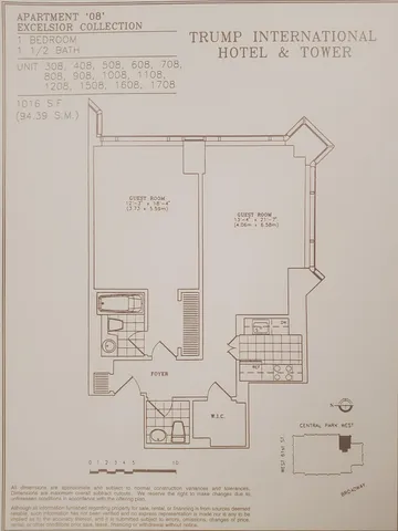 $2,050,000 | 1 Central Park West, Unit 808 | Upper West Side