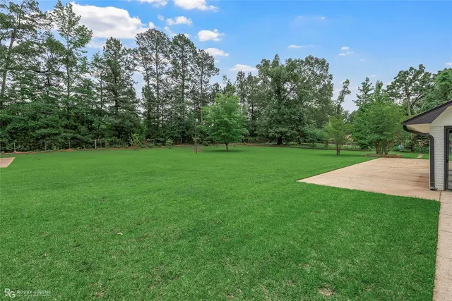 a view of a backyard with a garden