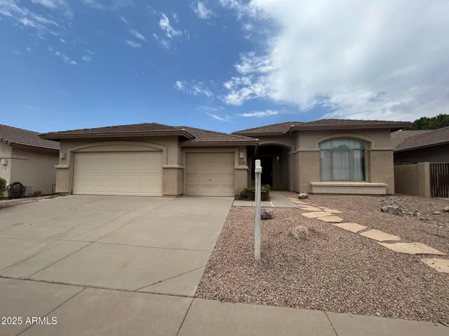 front view of a house with a space