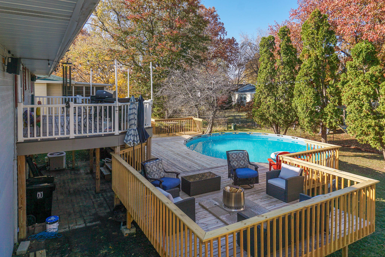 1222 Jersey Avenue Normal, IL 61761 - Photo 33 of 41 a view of balcony with deck and outdoor seating