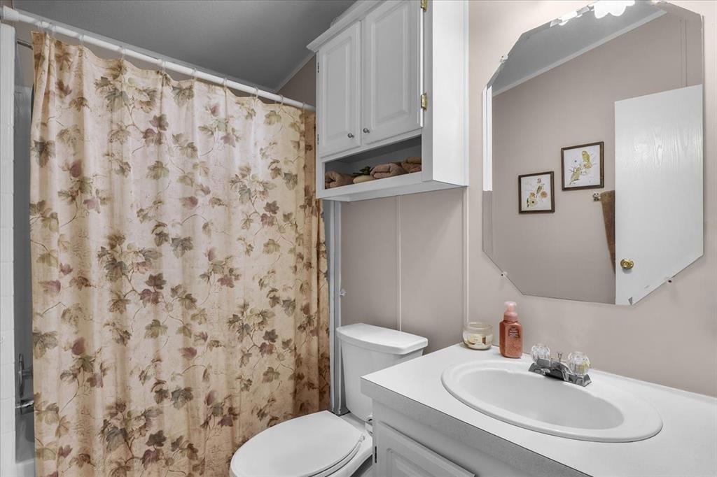 1849 Floyd Road Weatherford, TX 76087 - Photo 31 of 40 a bathroom with a sink toilet and a mirror