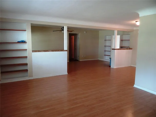 an empty room with a window