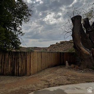 View of yard  from front door
