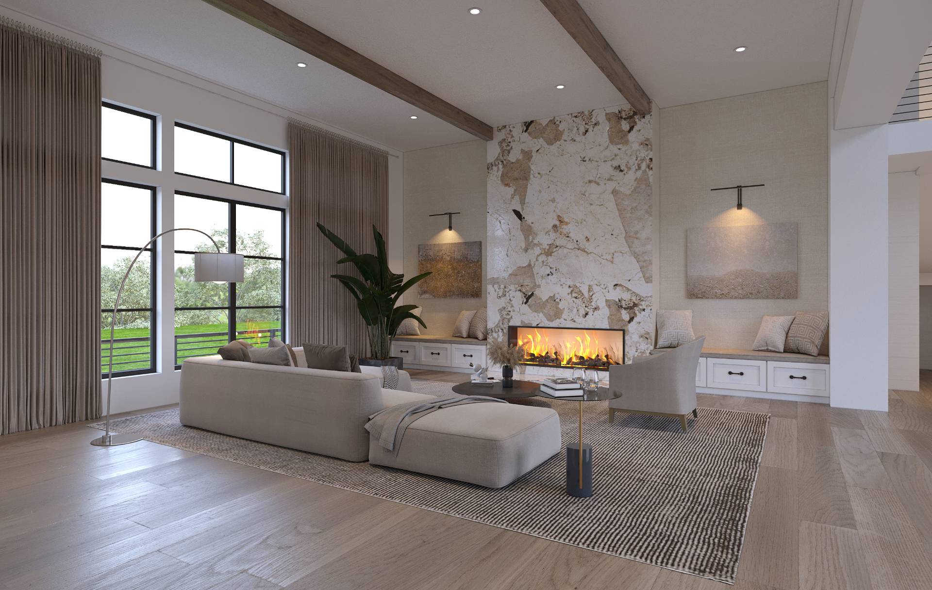 512 Edge Of Woods Road Water Mill, NY 11976 - Photo 4 of 13 a living room with furniture and a large window