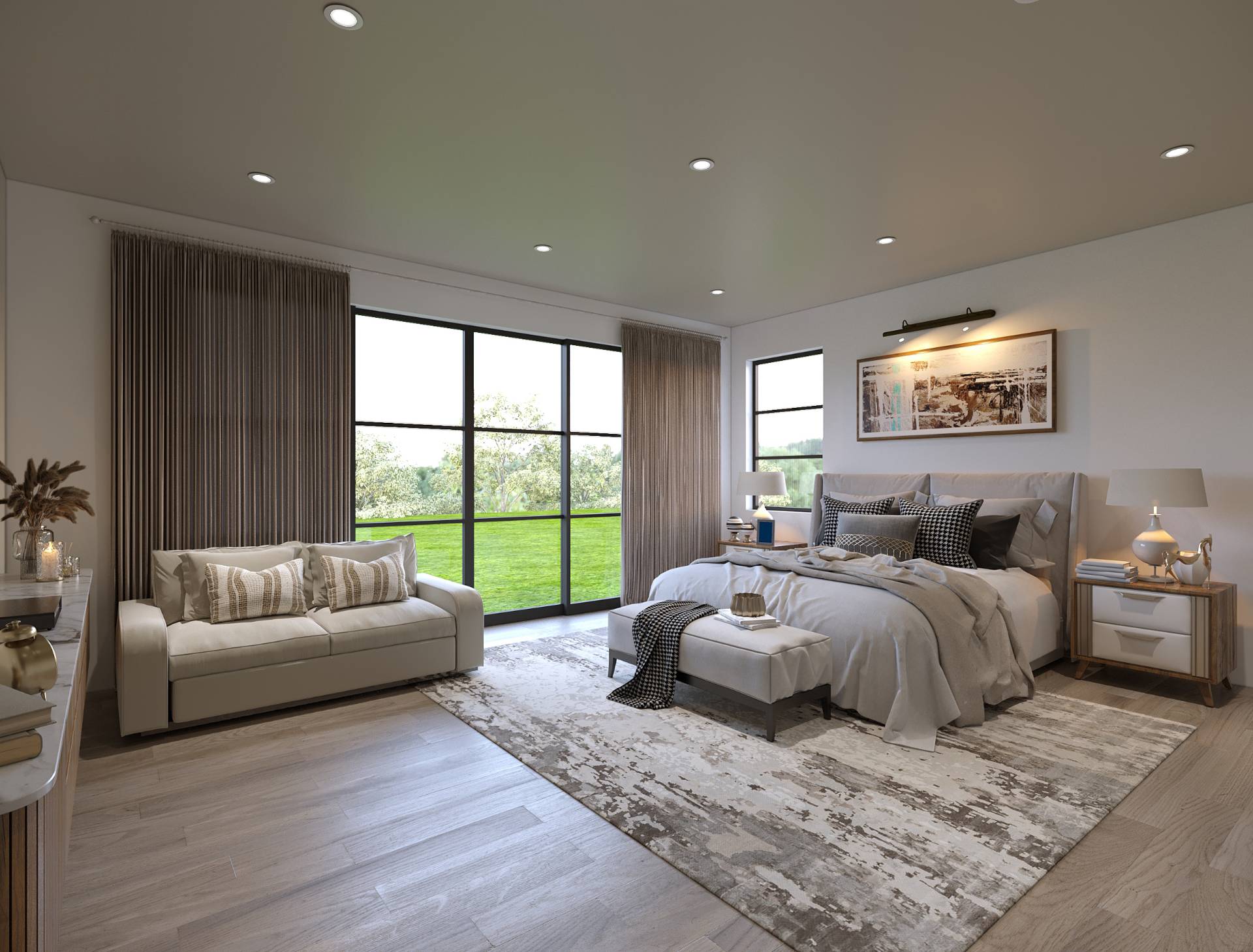 512 Edge Of Woods Road Water Mill, NY 11976 - Photo 6 of 13 a spacious bedroom with a bed and a large window