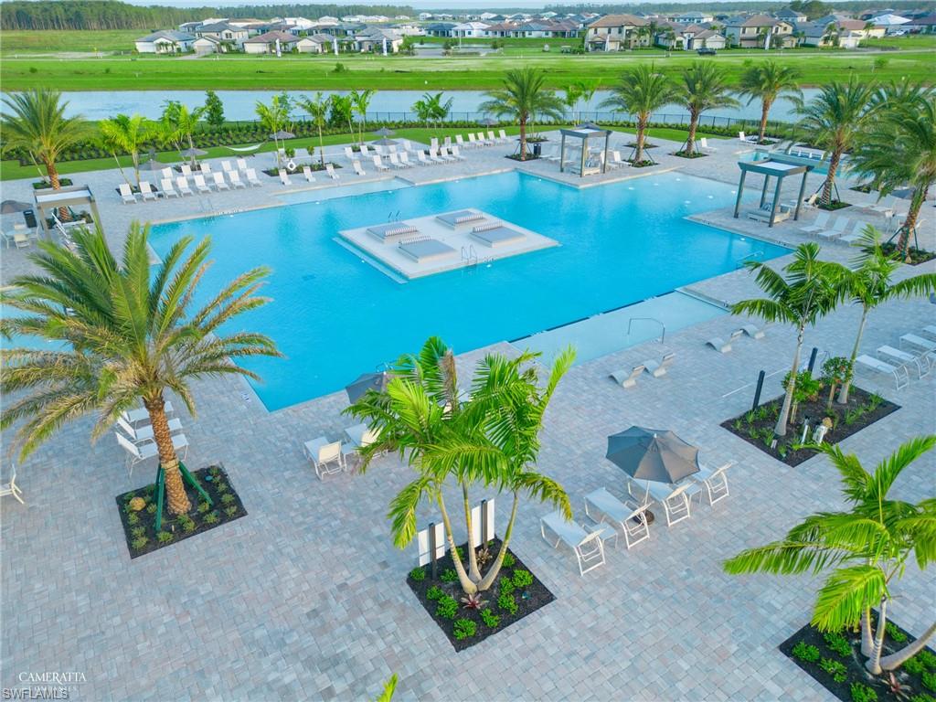 20619 Napa Loop Estero, FL 33928 - Photo 22 of 37 a view of a swimming pool with lawn chairs plants and large tree