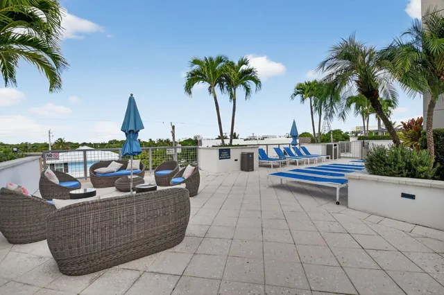 a view of outdoor space with seating