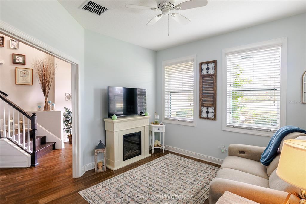 12556 Rangeland Boulevard Odessa, FL 33556 - Photo 12 of 29 a living room with furniture fireplace and flat screen tv