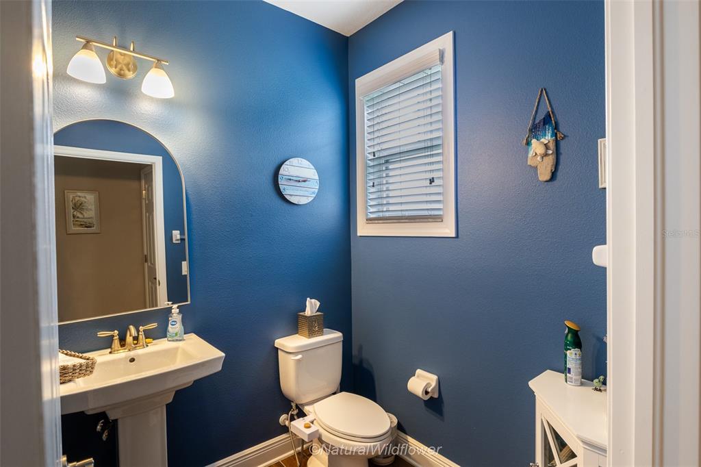 12556 Rangeland Boulevard Odessa, FL 33556 - Photo 15 of 29 a bathroom with a toilet a sink and mirror