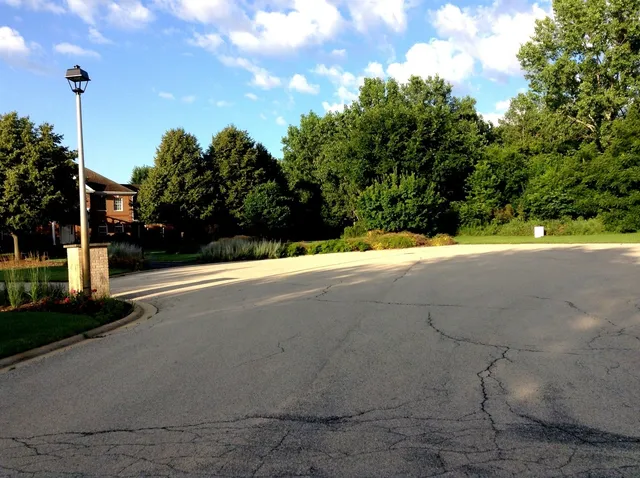 a view of road with yard