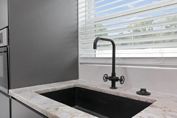 a close view of sink and tap