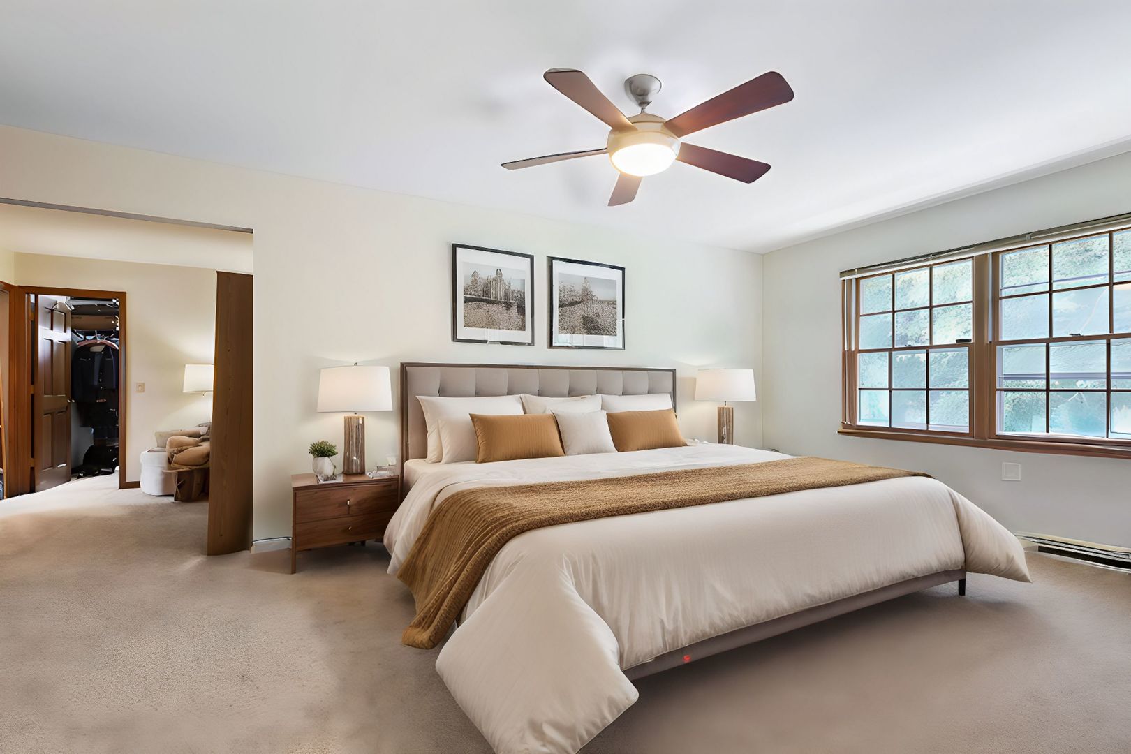 2647 Sun Valley Road Lisle, IL 60532 - Photo 15 of 26 a bedroom with a large bed and a large window