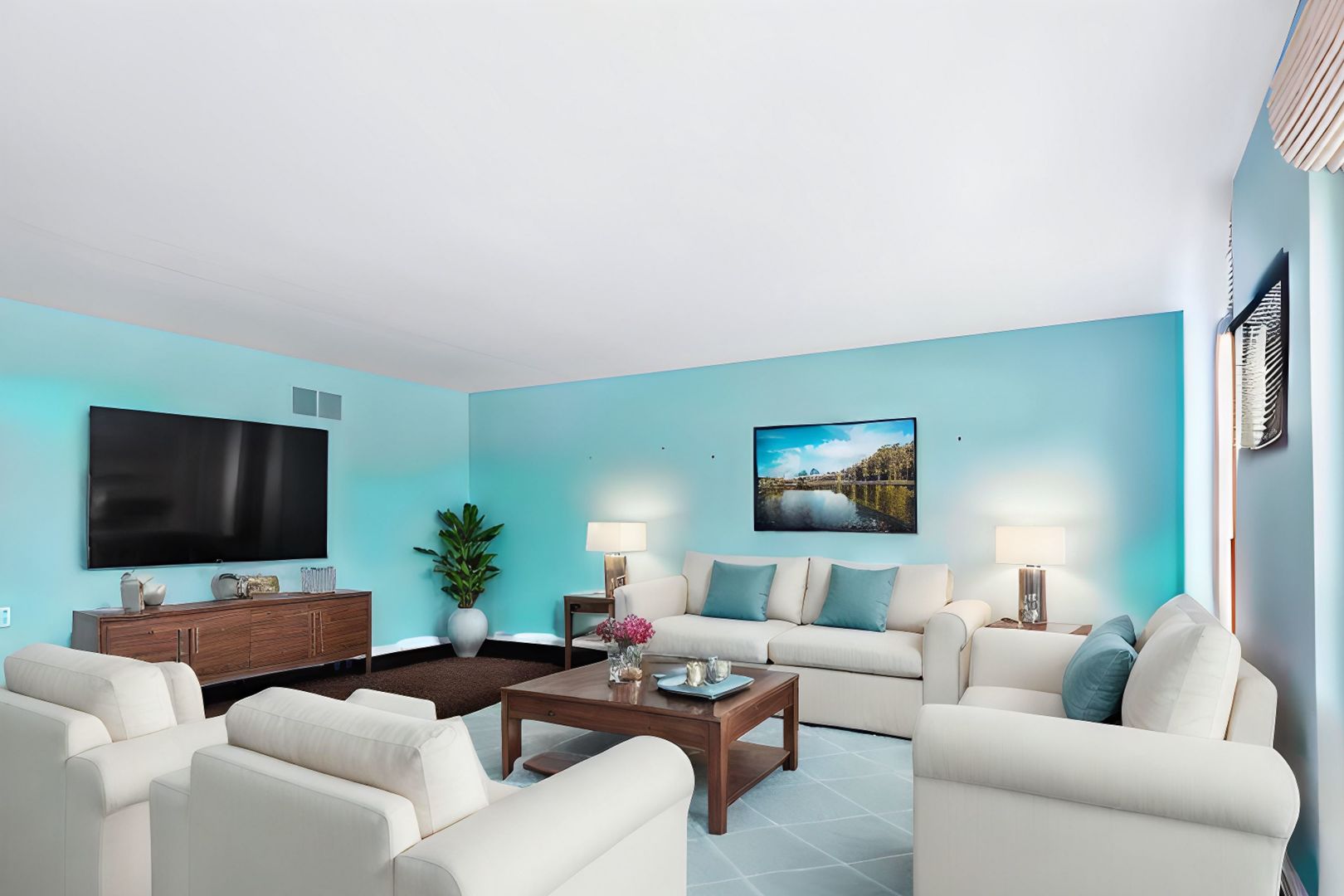 2647 Sun Valley Road Lisle, IL 60532 - Photo 4 of 26 a living room with furniture and a flat screen tv