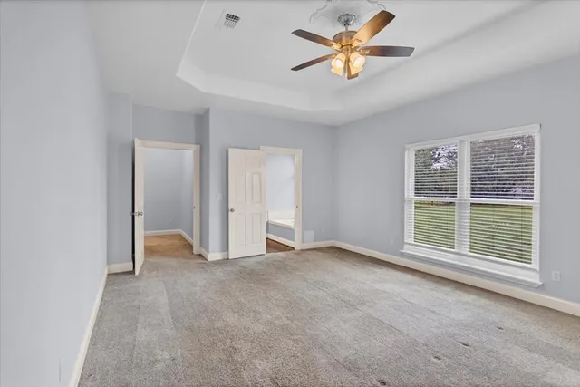 an empty room with a window