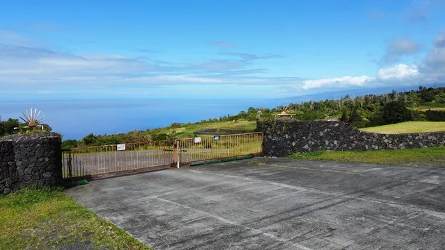 a view of a yard with an empty space