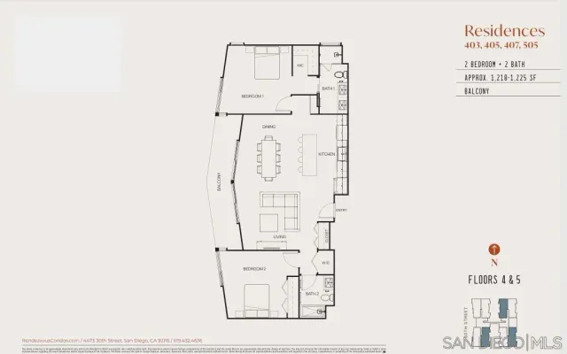 $1,095,000 | 4473 30th Street, Unit 407, San Diego, CA 92116