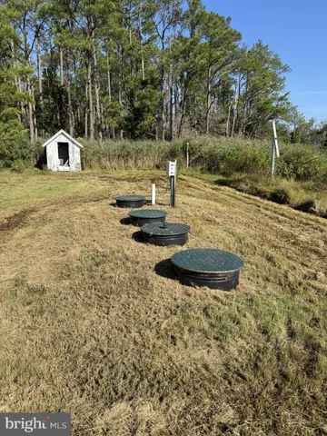 a view of a water with a fountain