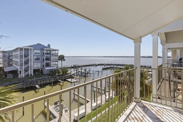 a view of balcony with city view