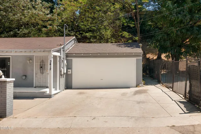 a backyard of a house