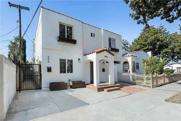 a view of a house with a patio