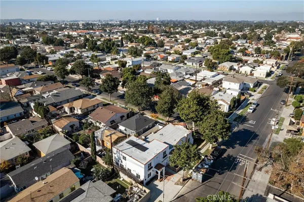 an aerial view of a city
