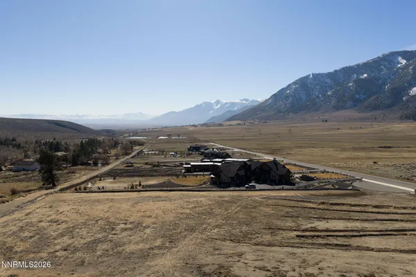a view of a lake with mountain